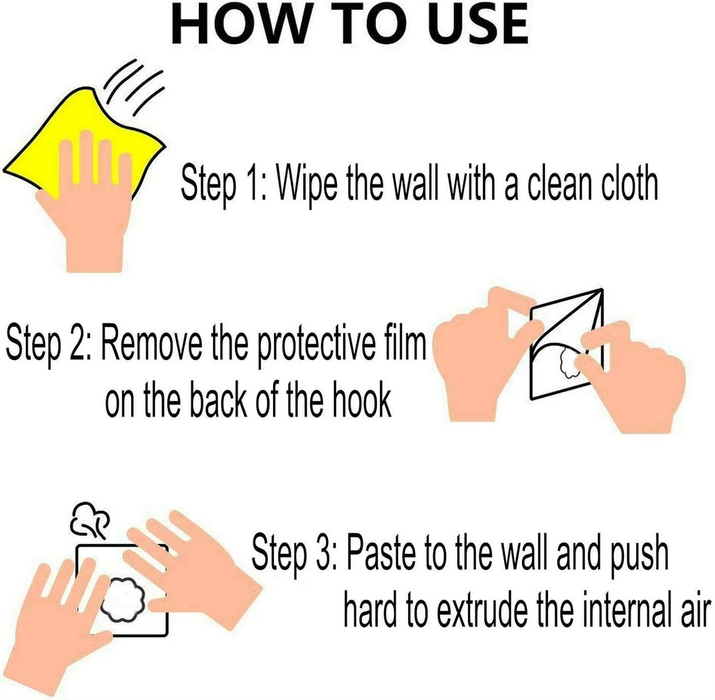 Adhesive Wall Hooks (40 Pcs )