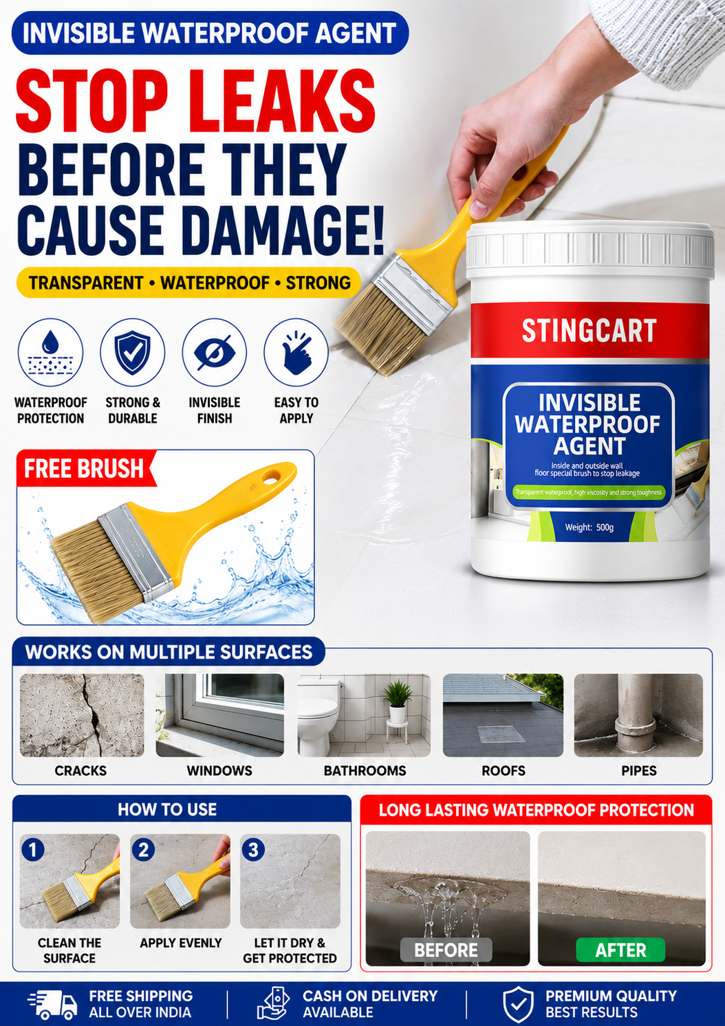 STINGCART-Transparent Waterproof Glue (BUY 1 GET 1 FREE)