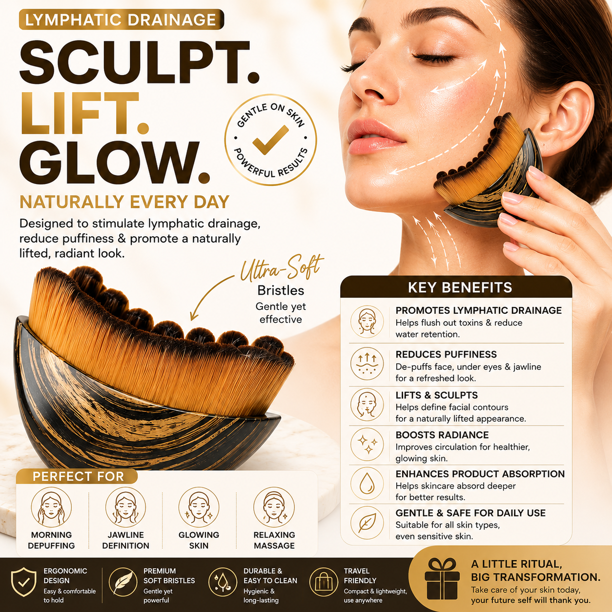 Lymphatic Drainage Facial Brush