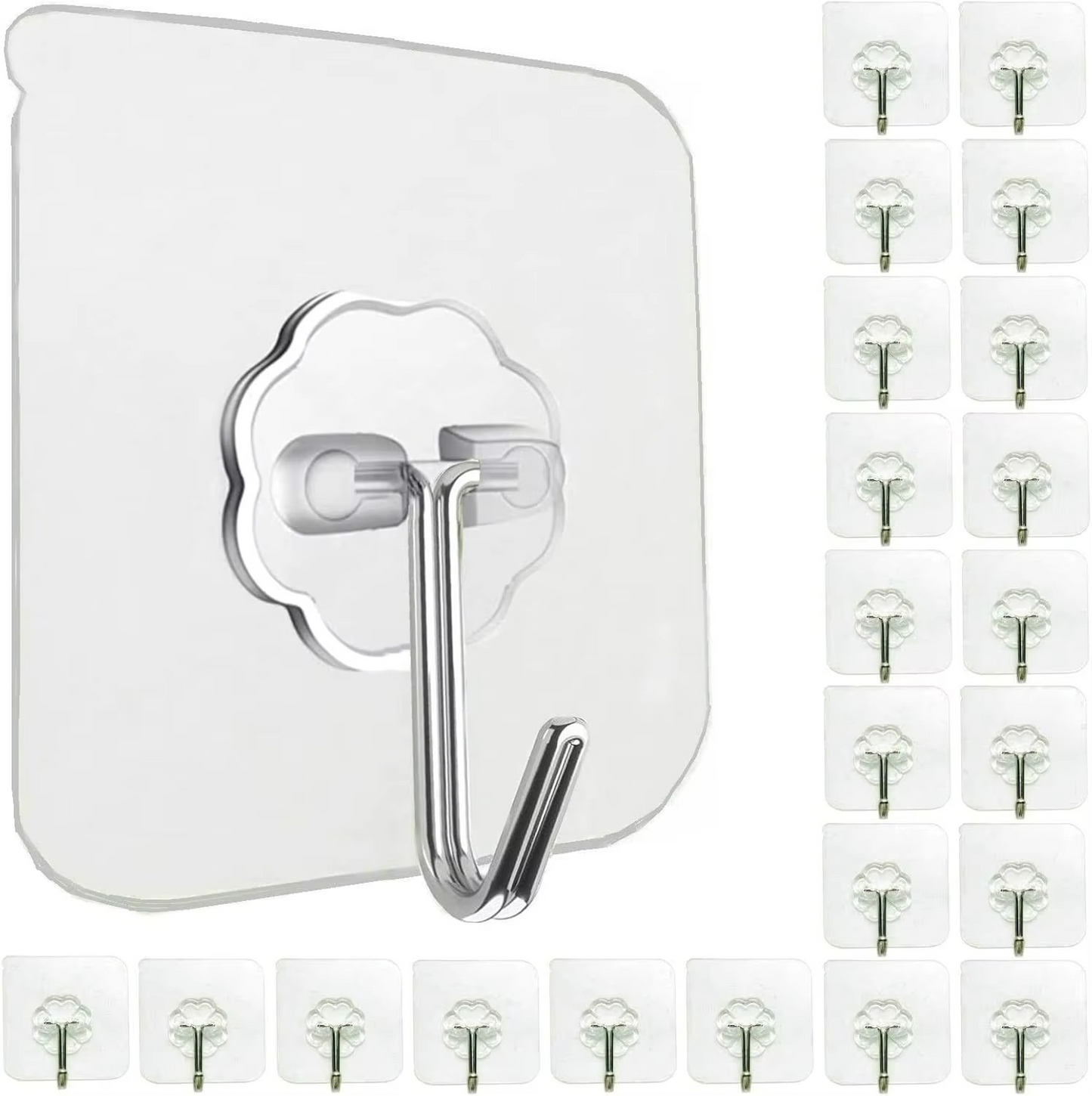 Adhesive Wall Hooks (40 Pcs )