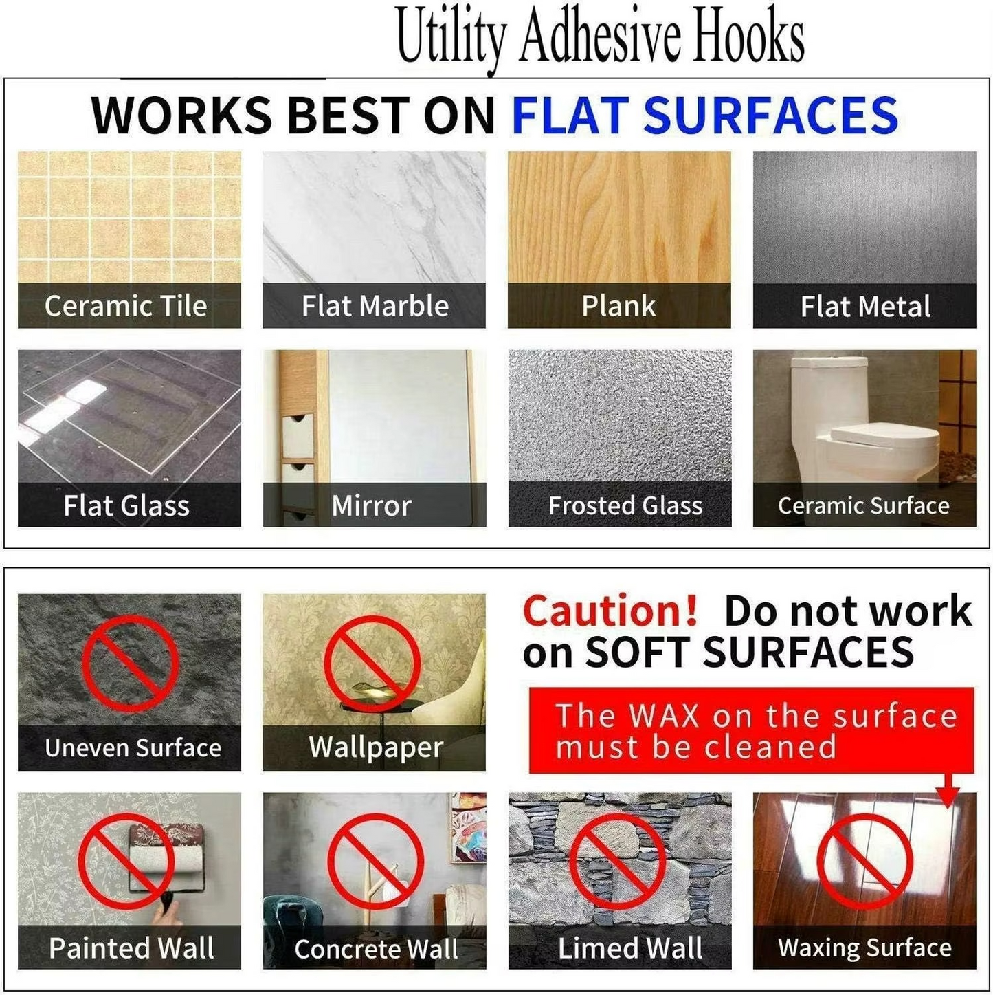 Adhesive Wall Hooks (40 Pcs )